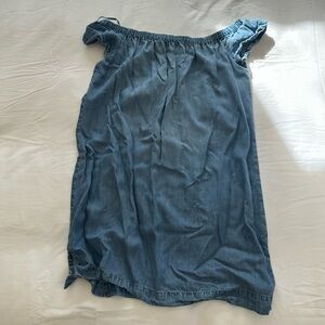 Cloth & Stone denim off the shoulder dress